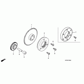 Схема вузла: Привід стартера для Honda CBR125