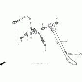 Схема вузла: Центральна підніжка для Honda GL1500 Valkyrie