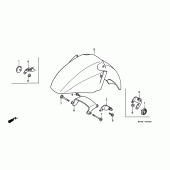 Схема узла: Переднее крыло для Honda ST1100 Pan-European Police