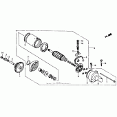Схема узла: Стартер электрический для Honda CBR1000 CBR1000F Hurricane