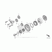 Схема вузла: Привід стартера для Honda CRF450 CRF450X