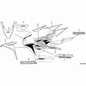 Схема вузла: Stripe + mark (3) для Honda CBR1000 CBR1000RR Fireblade