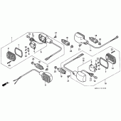 Схема узла: Поворотники (CB750F2) для Honda CB750 Seven Fifty