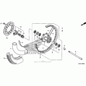 Схема вузла: Переднє колесо для Honda CMX250 Rebel