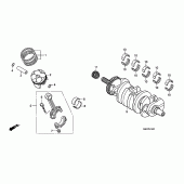 Схема вузла: Колінчастий вал & Поршень (CBF600S8 / SA8 / N8 / NA8) для Honda CBF600