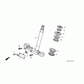 Схема узла: Рулевая траверса для Honda CBR1000 CBR1000F