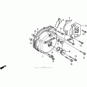 Схема узла: Левая крышка картера для Honda XR250