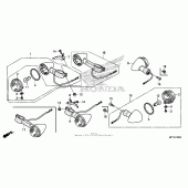 Схема вузла: Поворотники для Honda VT1300 Interstate