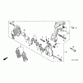Схема узла: Передний тормозной суппорт (2) для Honda CB1100 CB1100SF X11