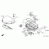 Схема узла: Воздушный фильтр (X/Y/1/2/3/4) для Honda CBR1100XX Blackbird