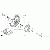 Схема узла: Передние колесо для Honda VT1100 Shadow Aero