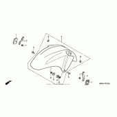 Схема узла: Переднее крыло для Honda CBR600 CBR600F4