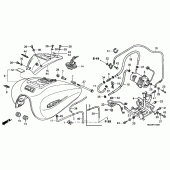Схема вузла: Паливний бак для Honda VTX1800