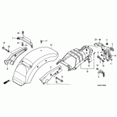 Схема узла: Заднее крыло для Honda VT750 Shadow Spirit