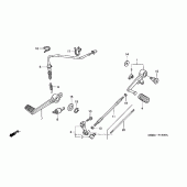 Схема вузла: Педаль (Лапка) для Honda VTR1000 Superhawk