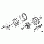 Схема узла: Сцепление для Honda XR400