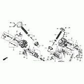 Схема вузла: Комплектуючі карьбратора для Honda VT750 Shadow Deluxe