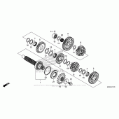 Схема вузла: Transmission (Countershaft) для Honda CBR500 CBR500R