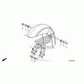 Схема узла: Переднее крыло для Honda VT750 Shadow Aero