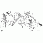 Схема вузла: Підніжки для Honda CBF1000