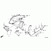 Схема вузла: Бічний обтічник для Honda NSA700 DN-01