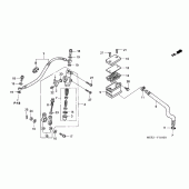 Схема вузла: Задній гальмівний циліндр для Honda CBR600 CBR600RR