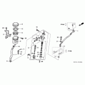 Схема узла: Rr. тормозной цилиндр (ST1300) для Honda ST1300 Pan-European