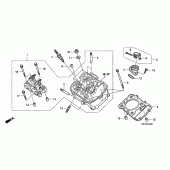 Схема узла: Передняя головка цилиндра для Honda NSA700 DN-01