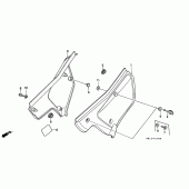 Схема вузла: Бічний обтічник для Honda XR250