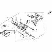 Схема вузла: Задній гальмівний супорт для Honda CBR600 CBR600F3