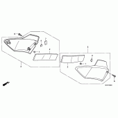 Схема вузла: Бічний обтічник для Honda CBF1000