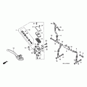 Схема вузла: Передній гальмівний циліндр для Honda CB1000 CB1000F
