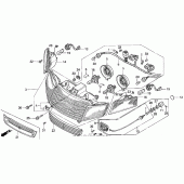 Схема узла: Фара для Honda GL1500 Gold Wing Aspencade