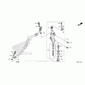 Схема вузла: Задній гальмівний циліндр для Honda CRF450 CRF450R