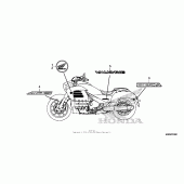 Схема вузла: Mark + emblem для Honda GL1800 Gold Wing Valkyrie