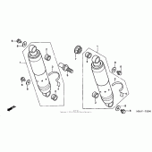 Схема вузла: Задній амортизатор для Honda VT750 Shadow Deluxe