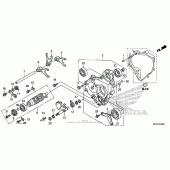 Схема узла: Копирный вал & Вилки & Вал переключения для Honda ST1300 Pan-European