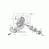 Схема узла: Заднее колесо для Honda VT750 Shadow Spirit