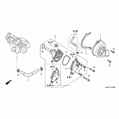 Схема вузла: Водяний насос для Honda CBR600 CBR600F4i