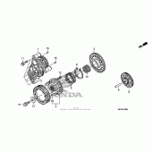 Схема узла: Привод стартера для Honda ST1300 Pan-European