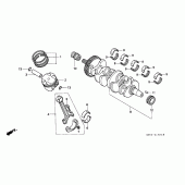 Схема узла: Коленчатый вал и Поршень (1) для Honda CBR900RR CBR900RR Fireblade