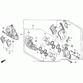 Схема узла: Передний тормозной суппорт для Honda CBR900RR CBR919RR Fireblade
