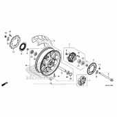 Схема вузла: Заднє колесо для Honda CBR500 CBR500R