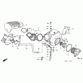 Схема вузла: Повітряний фільтр (1) для Honda XL600 Transalp