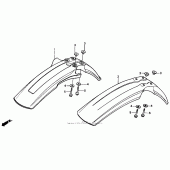 Схема вузла: Переднє крило для Honda XR250