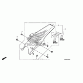 Схема вузла: Заднє крило для Honda CRF450 CRF450R