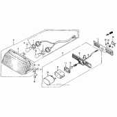 Схема вузла: Задній ліхтар (Стоп-сигнал) для Honda NT650 Hawk GT