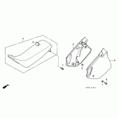 Схема узла: Сиденье & Боковой обтекатель для Honda CR250