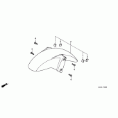 Схема узла: Переднее крыло для Honda CB1100 CB1100SF X11