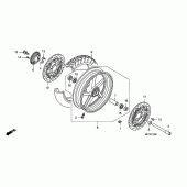 Схема вузла: Переднє колесо для Honda CB1300 Super Four
